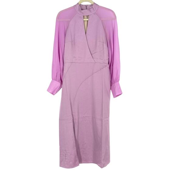 Foxiedox Front Split Halter Neck Dress Orchid Purple Women’s Size Medium NWT - Picture 4 of 13